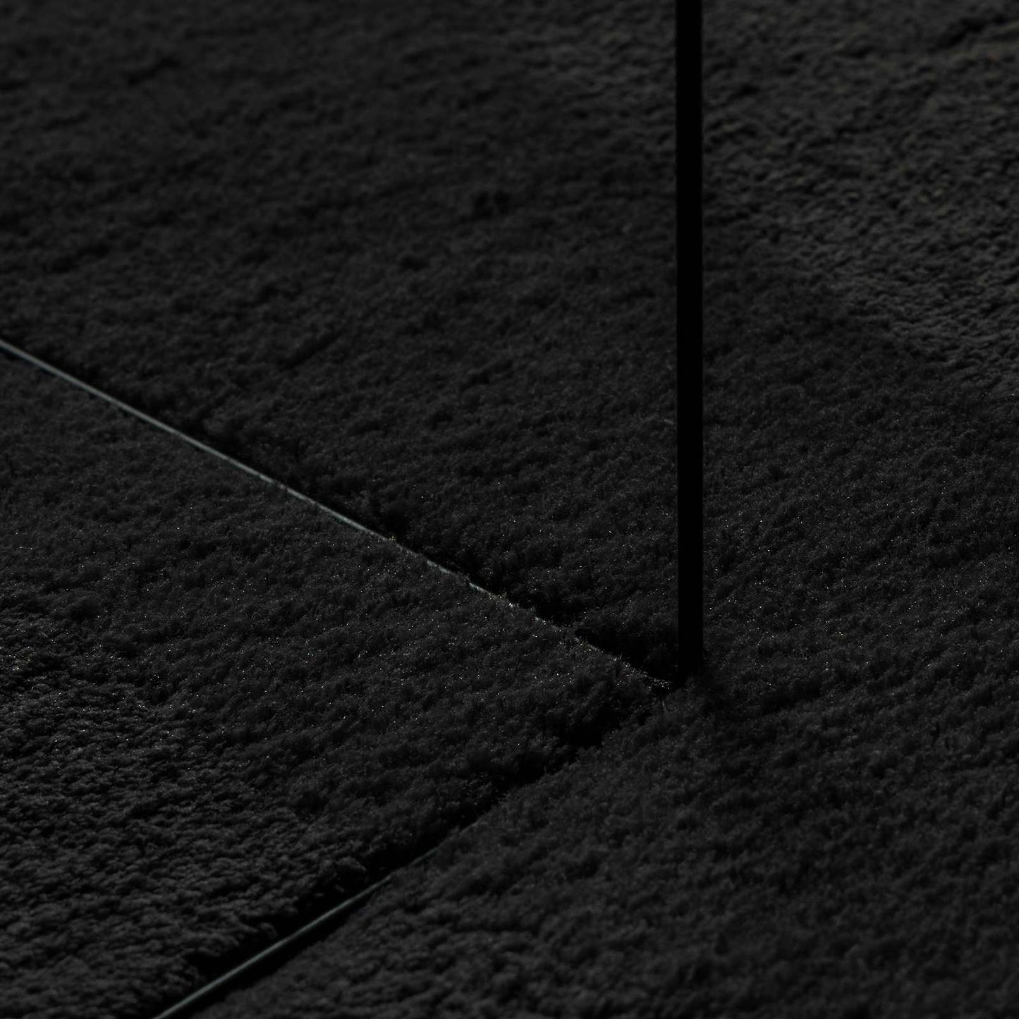 Medium Pile Soft and Washable Rug HUARTE Black 300 x 80 cm