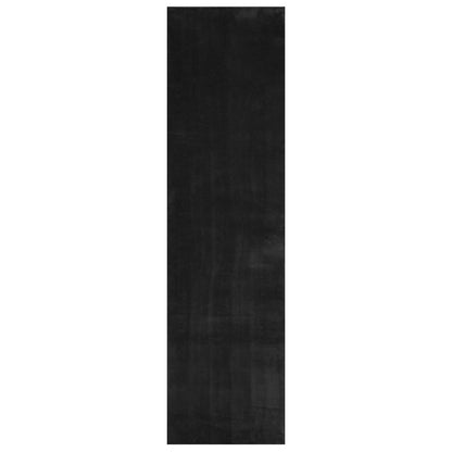 Medium Pile Soft and Washable Rug HUARTE Black 300 x 80 cm