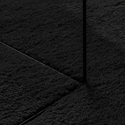 Medium Pile Soft and Washable Rug HUARTE Black 400 x 80 cm