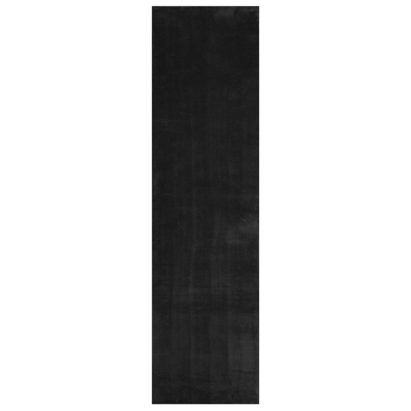 Medium Pile Soft and Washable Rug HUARTE Black 1000 x 80 cm
