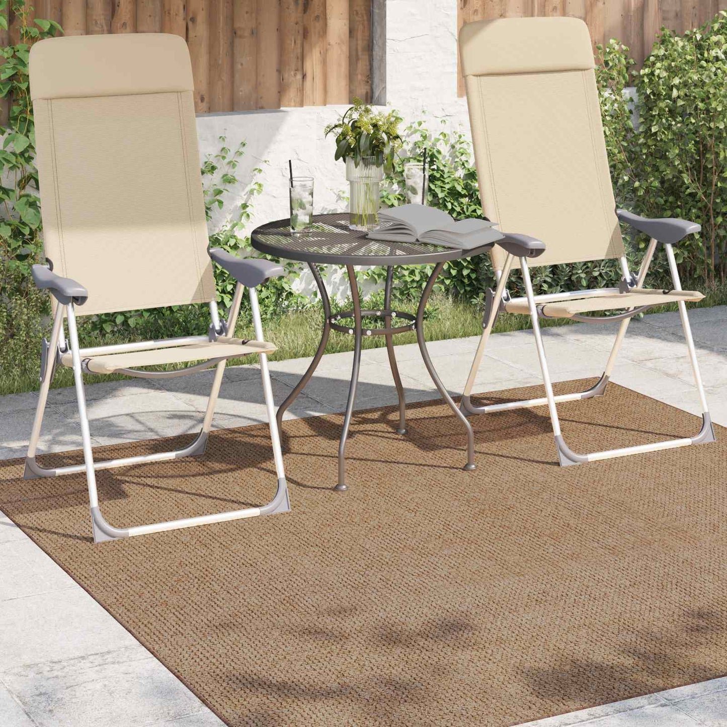 Area Rugs Square AGIRA Natural 200 x 200 cm Polyester