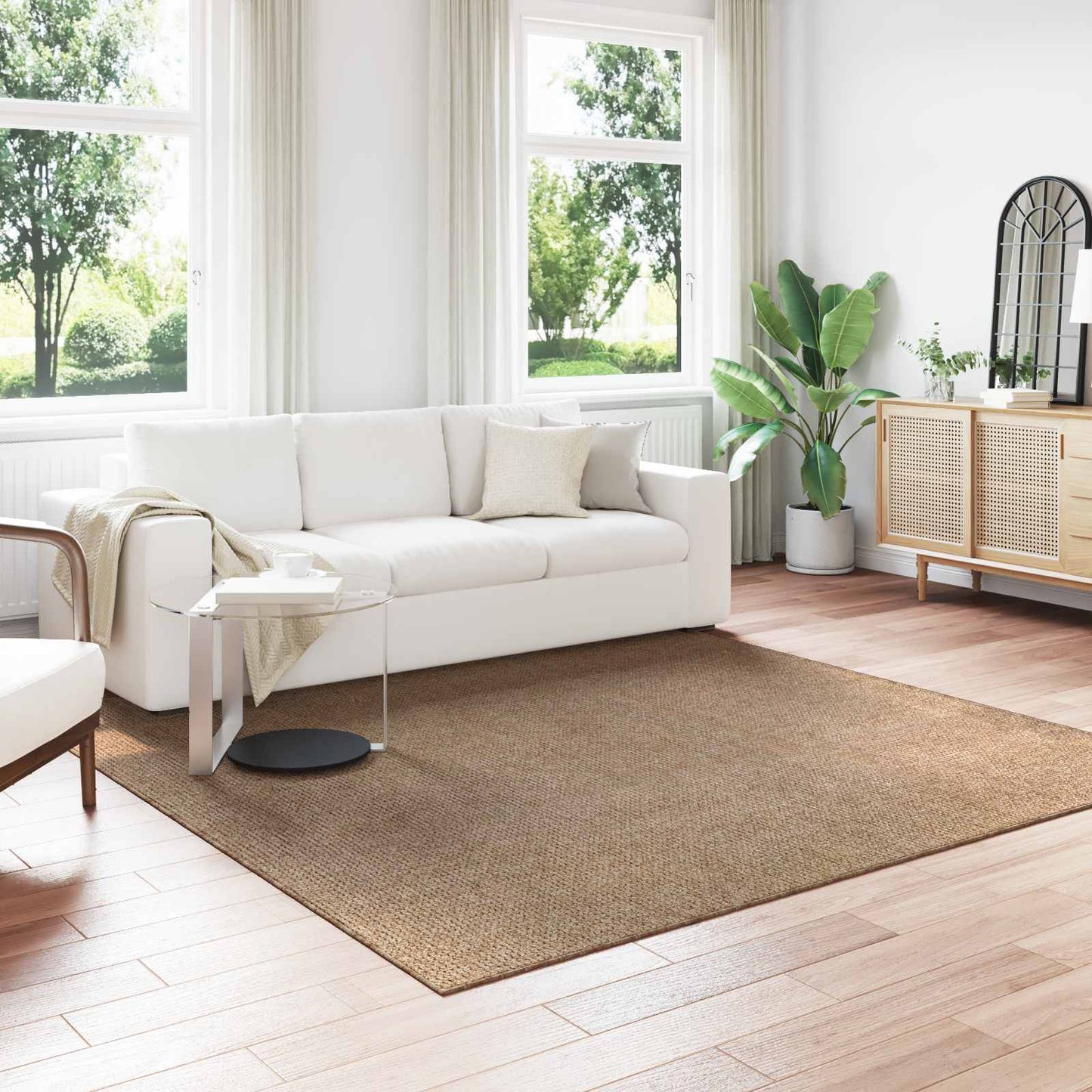 Area Rugs Square AGIRA Natural 240 x 240 cm Polyester