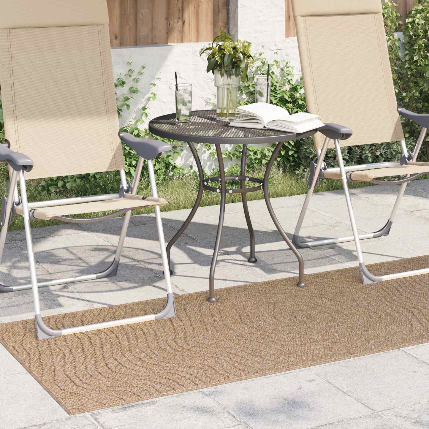 Area Rugs Moire Rectangular AGIRA Natural 150 x 80 cm Polyester