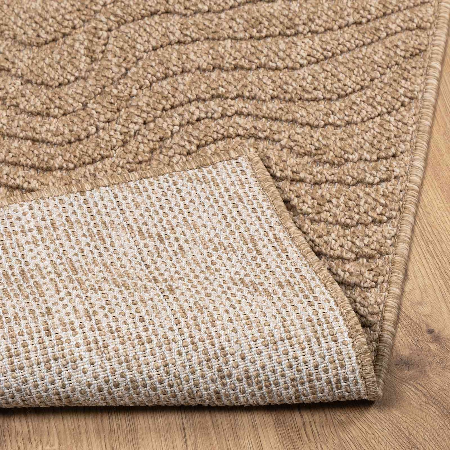 Area Rugs Moire Rectangular AGIRA Natural 200 x 80 cm Polyester