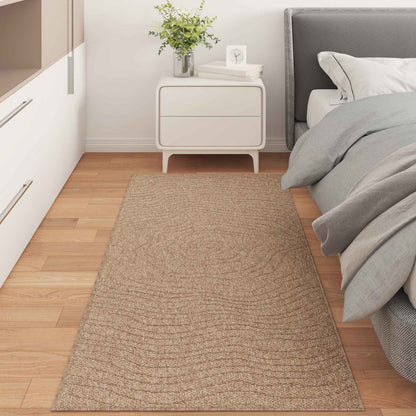 Area Rugs Moire Rectangular AGIRA Natural 200 x 80 cm Polyester