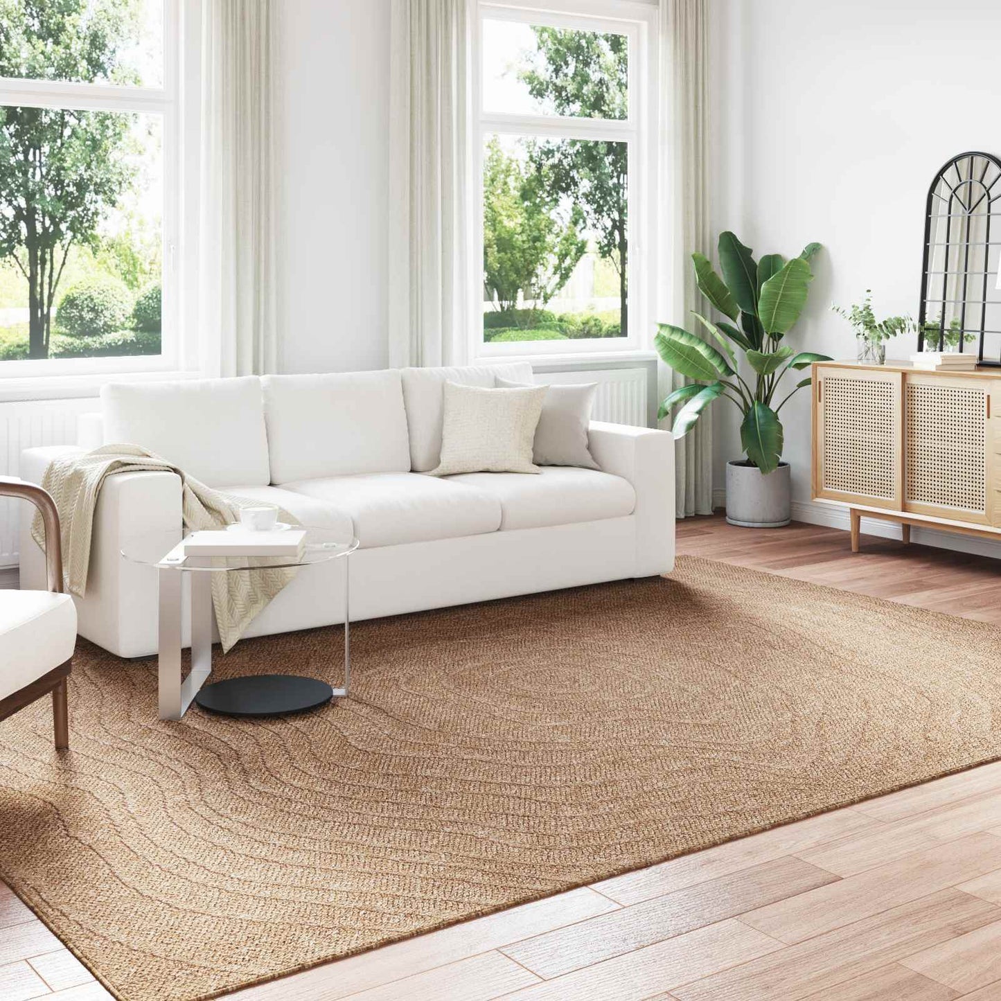 Area Rugs Moire Rectangular AGIRA Natural 280 x 200 cm