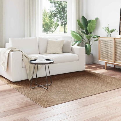 Area Rugs Moire Square AGIRA Natural 120 x 120 cm Polyester