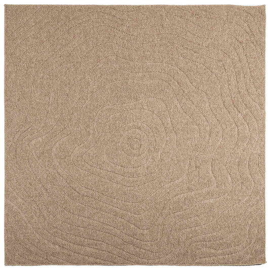Indoor and Outdoor Rug AGIRA Natural 120 x 120 cm Polyester