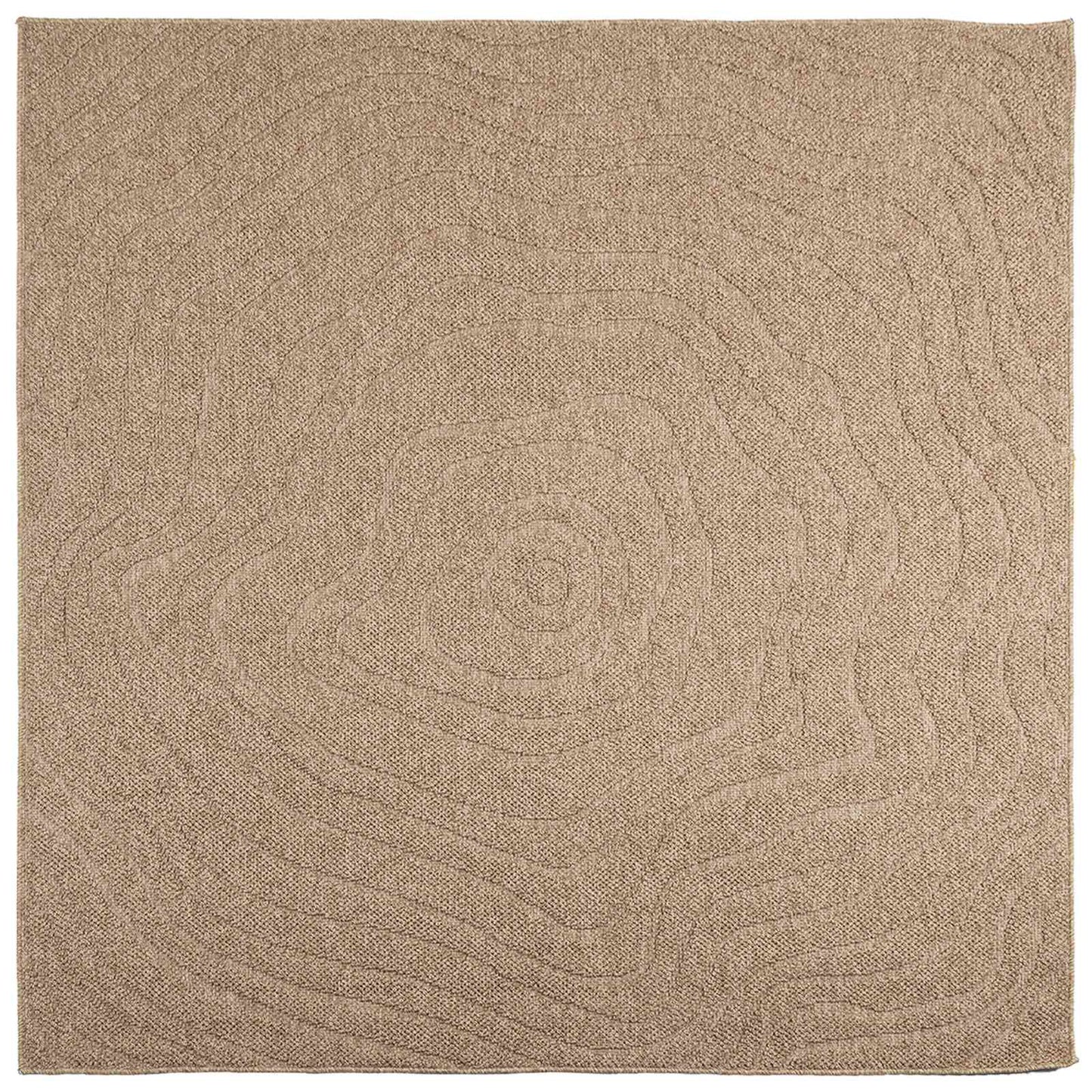 Area Rugs Moire Square AGIRA Natural 200 x 200 cm Polyester