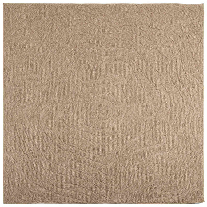 Area Rugs Moire Square AGIRA Natural 200 x 200 cm Polyester