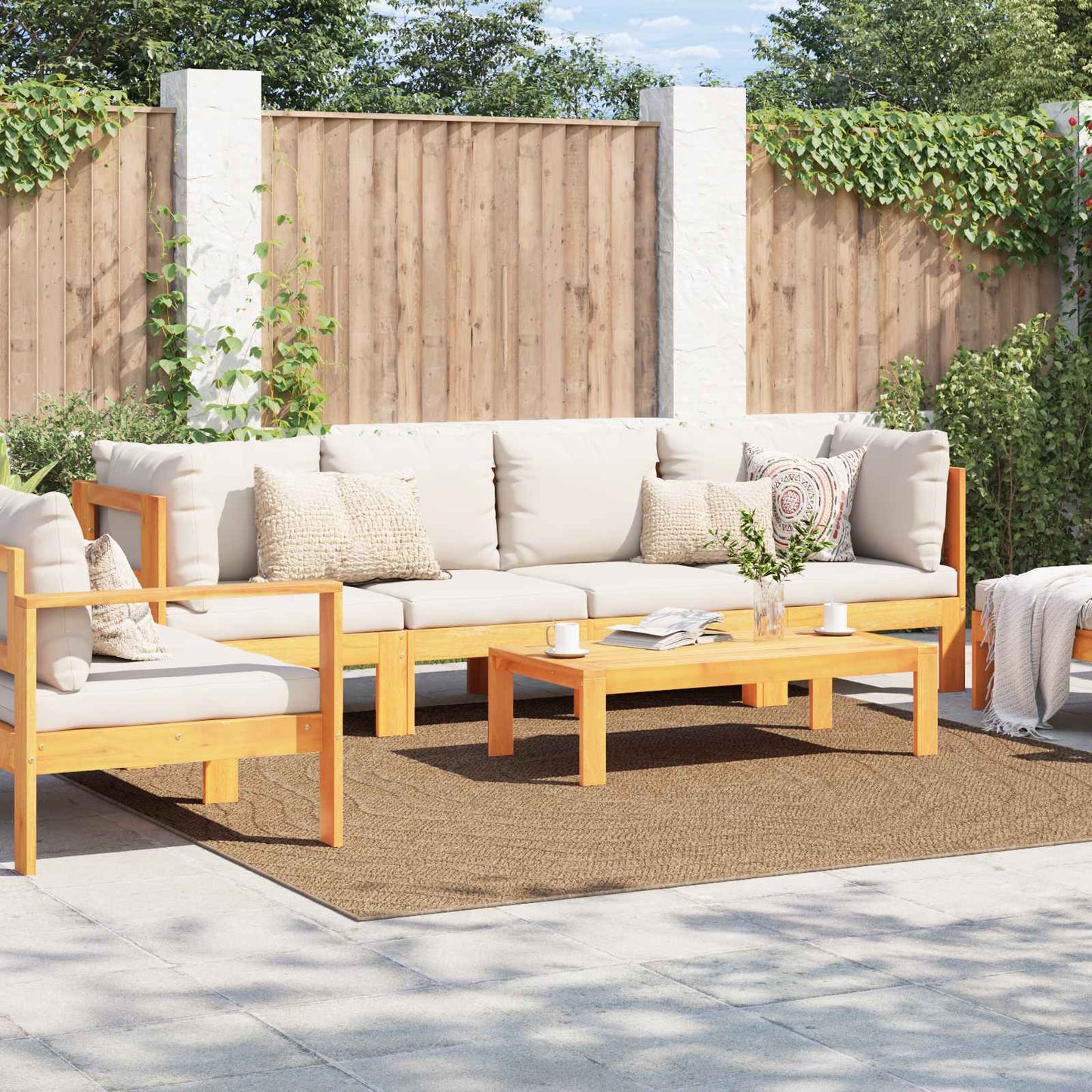 Area Rugs Moire Square AGIRA Natural 240 x 240 cm Polyester