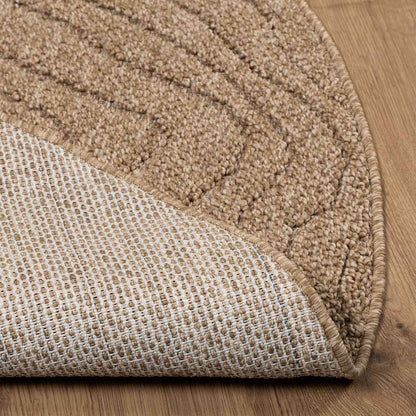 Area Rugs Round Moire AGIRA Natural Ø 120 CM Polyester