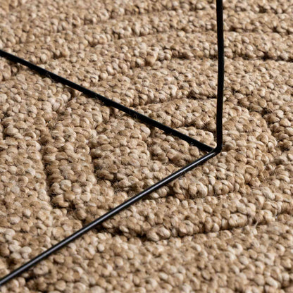 Area Rugs Round Moire AGIRA Natural Ø 120 CM Polyester