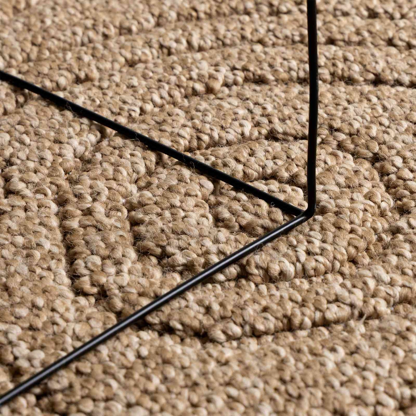 Area Rugs Round Moire AGIRA Natural Ø 160 CM Polyester
