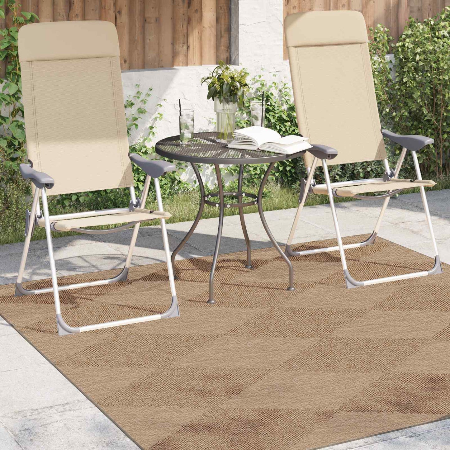 Area Rugs Square AGIRA Natural 200 x 200 cm Polyester