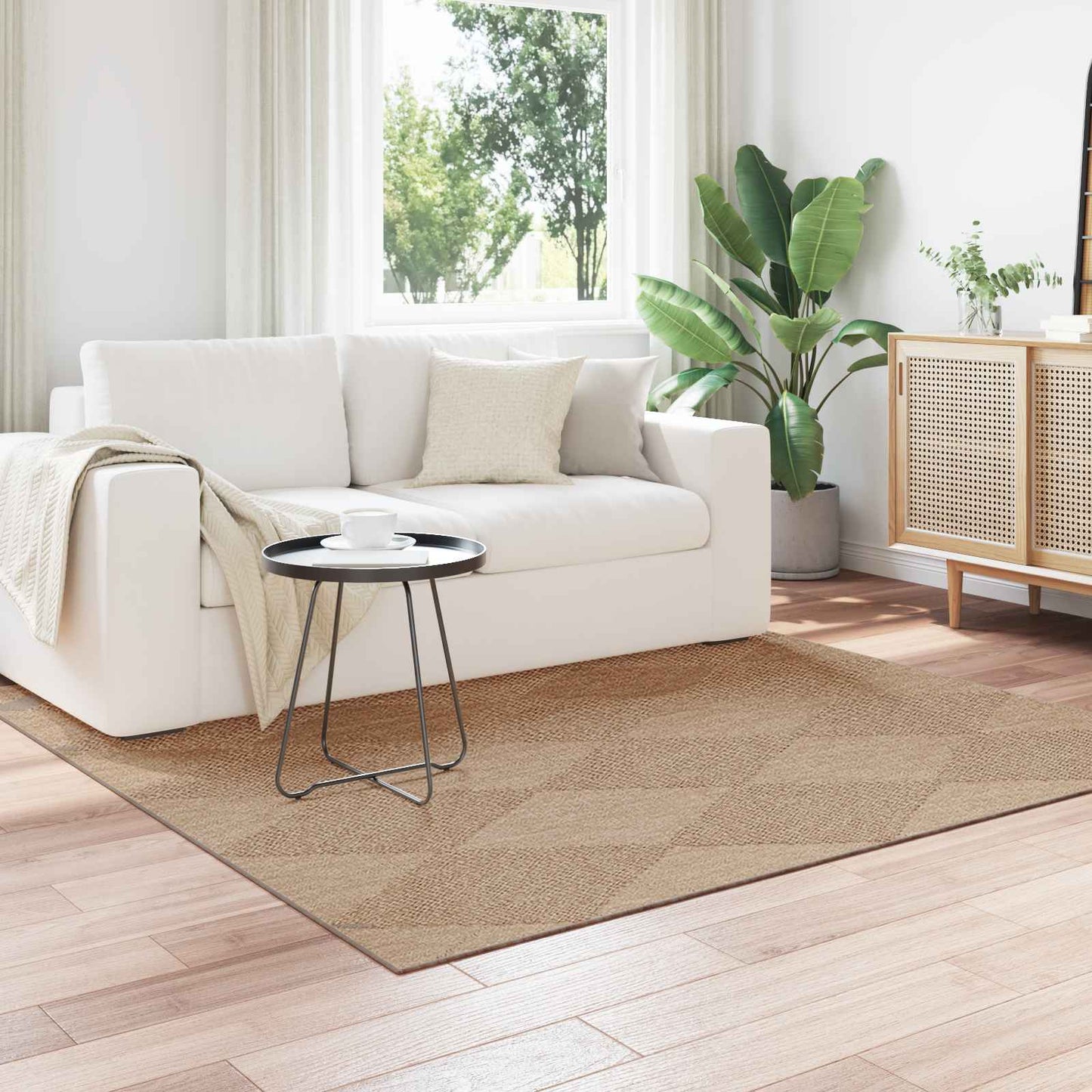 Area Rugs Square AGIRA Natural 240 x 240 cm Polyester