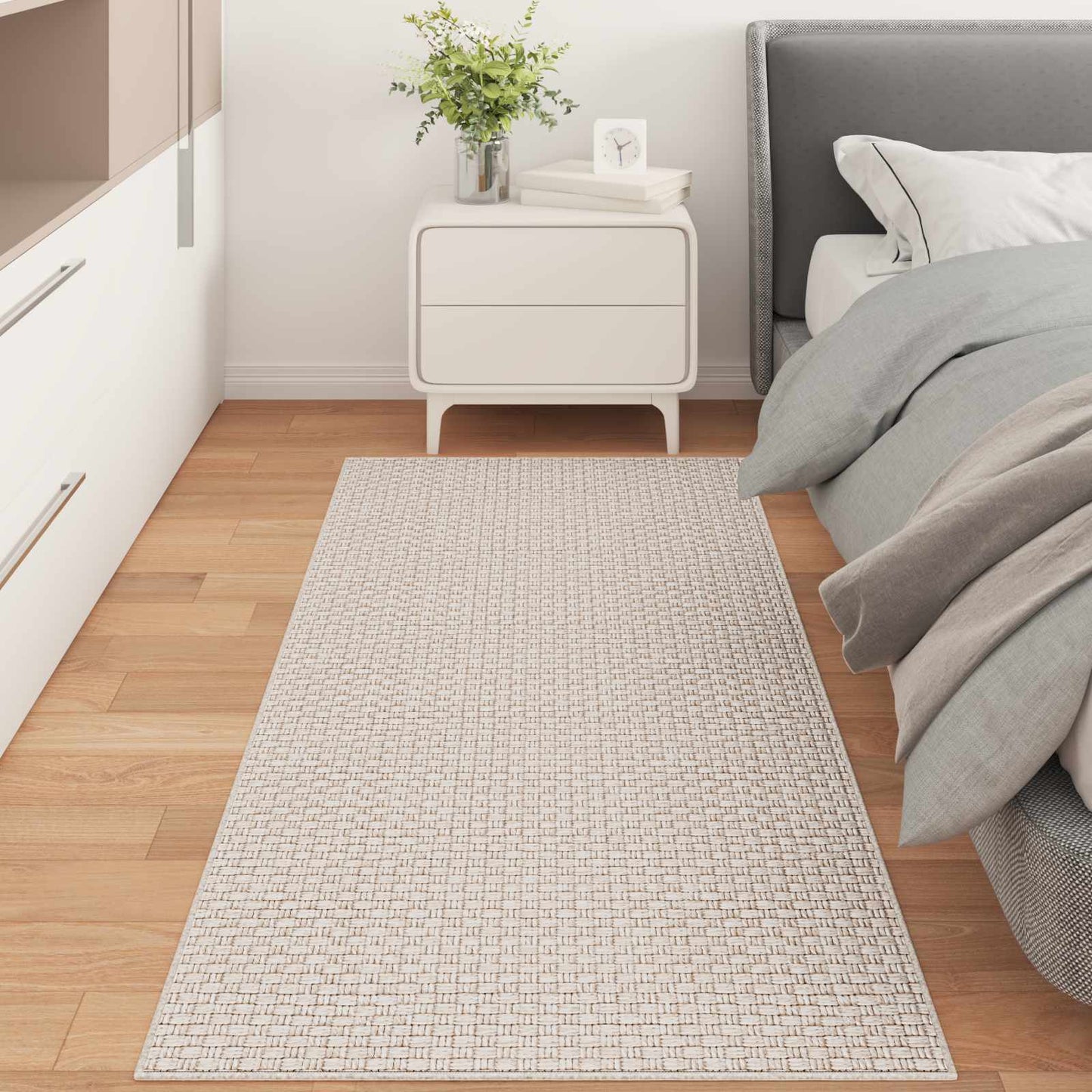 Area Rugs Rectangular FARO Cream 150 x 80 cm Polyester