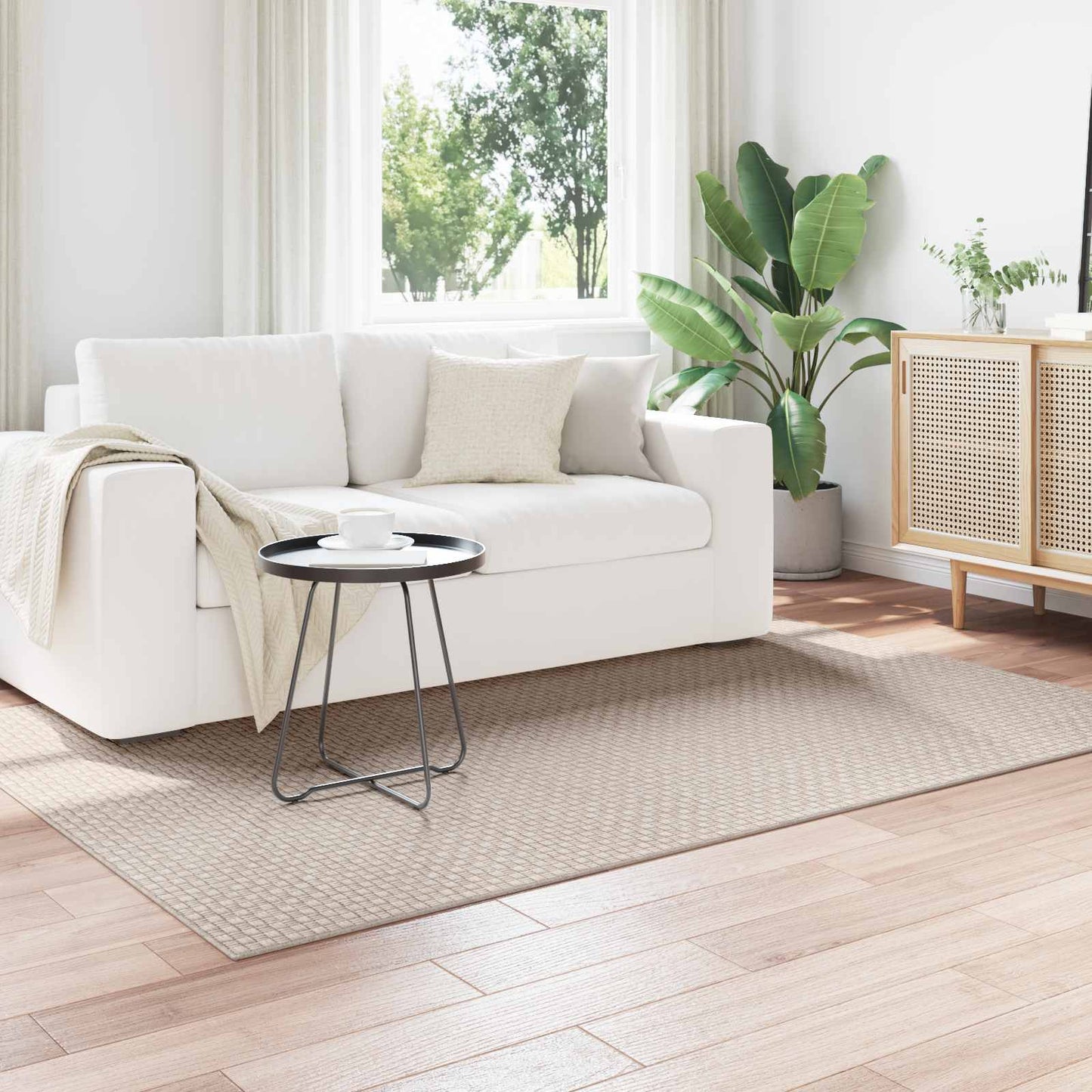 Area Rugs Rectangular FARO Cream 200 x 140 cm Polyester