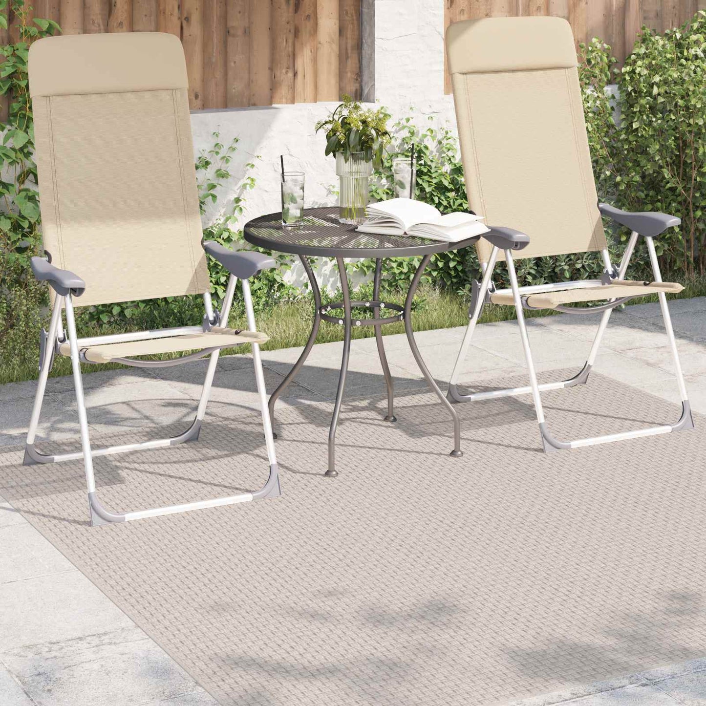 Area Rugs Square FARO Cream 120 x 120 cm Polyester