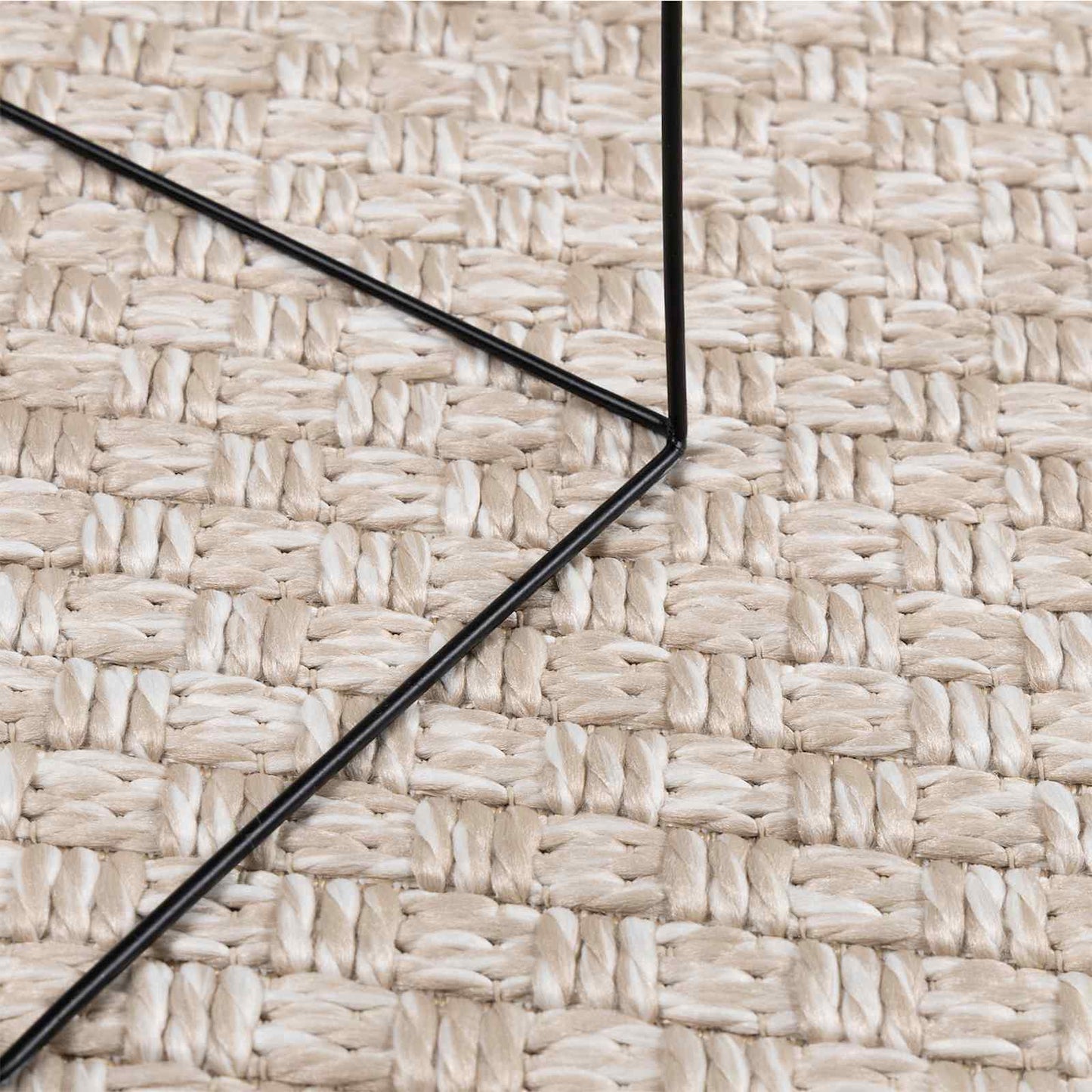 Area Rugs Square FARO Cream 200 x 200 cm Polyester