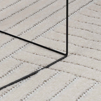 Area Rugs Rectangular PALMERAS Cream 280 x 200 cm Polyester