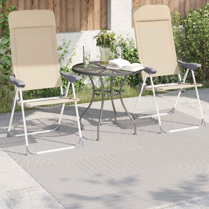 Area Rugs Square PALMERAS Cream 120 x 120 cm Polyester