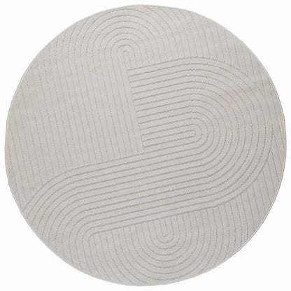 Area Rugs Round PALMERAS Cream Ø 120 CM Polyester