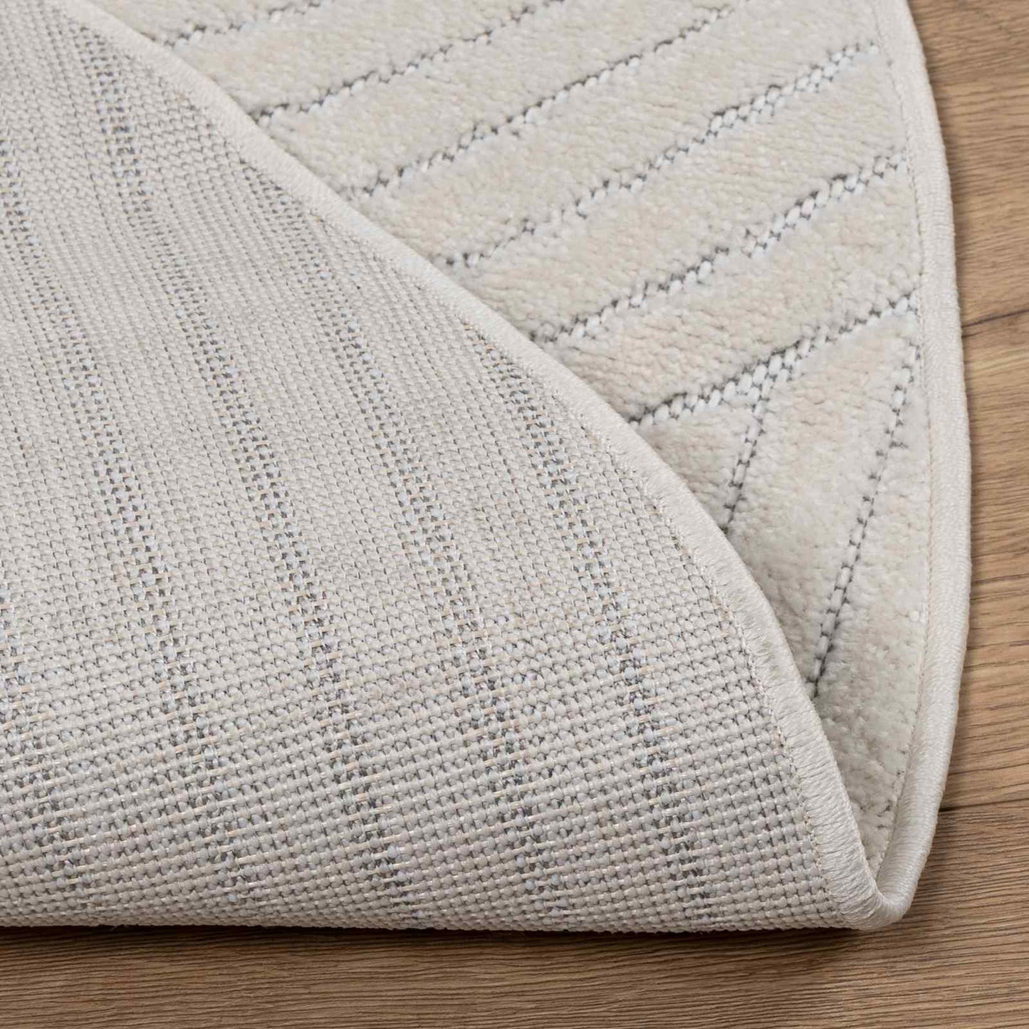 Area Rugs Round PALMERAS Cream Ø 160 CM Polyester