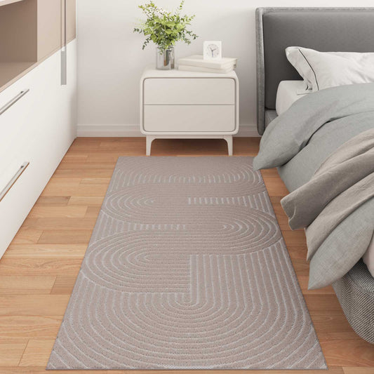 Indoor and Outdoor Rug PALMERAS Beige 80 x 150 cm Polyester