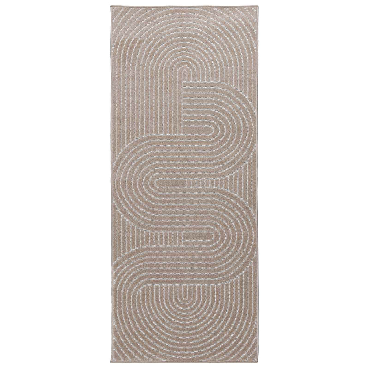 Indoor and Outdoor Rug PALMERAS Beige 80 x 150 cm Polyester