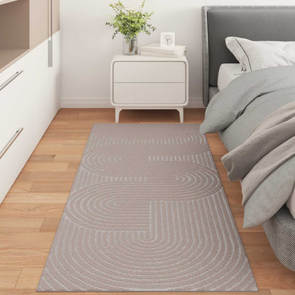 Indoor and Outdoor Rug PALMERAS Beige 80 x 200 cm Polyester