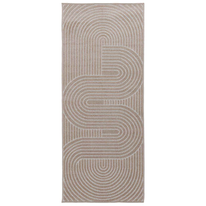 Indoor and Outdoor Rug PALMERAS Beige 80 x 200 cm Polyester