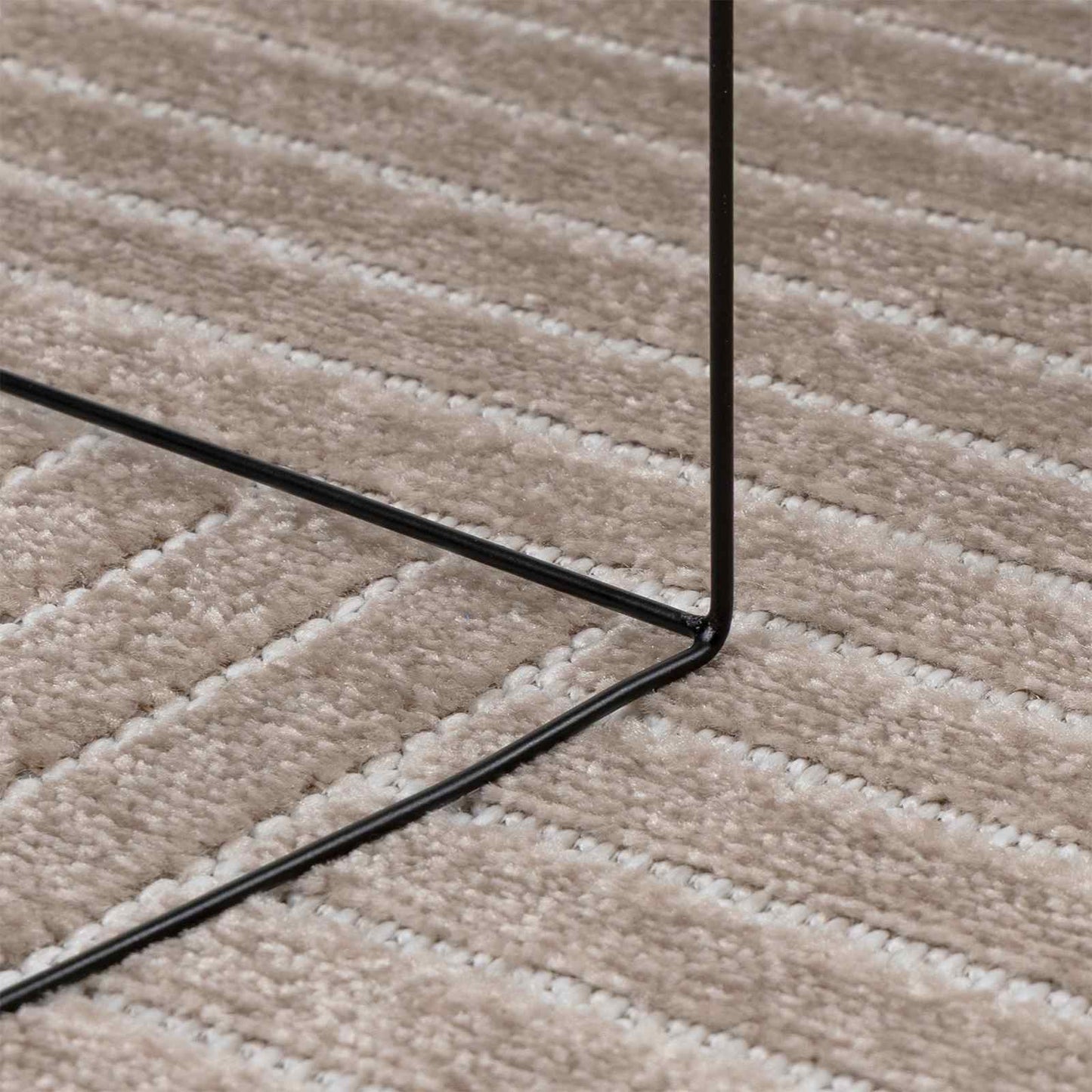 Area Rugs Square PALMERAS Beige 200 x 200 cm Polyester