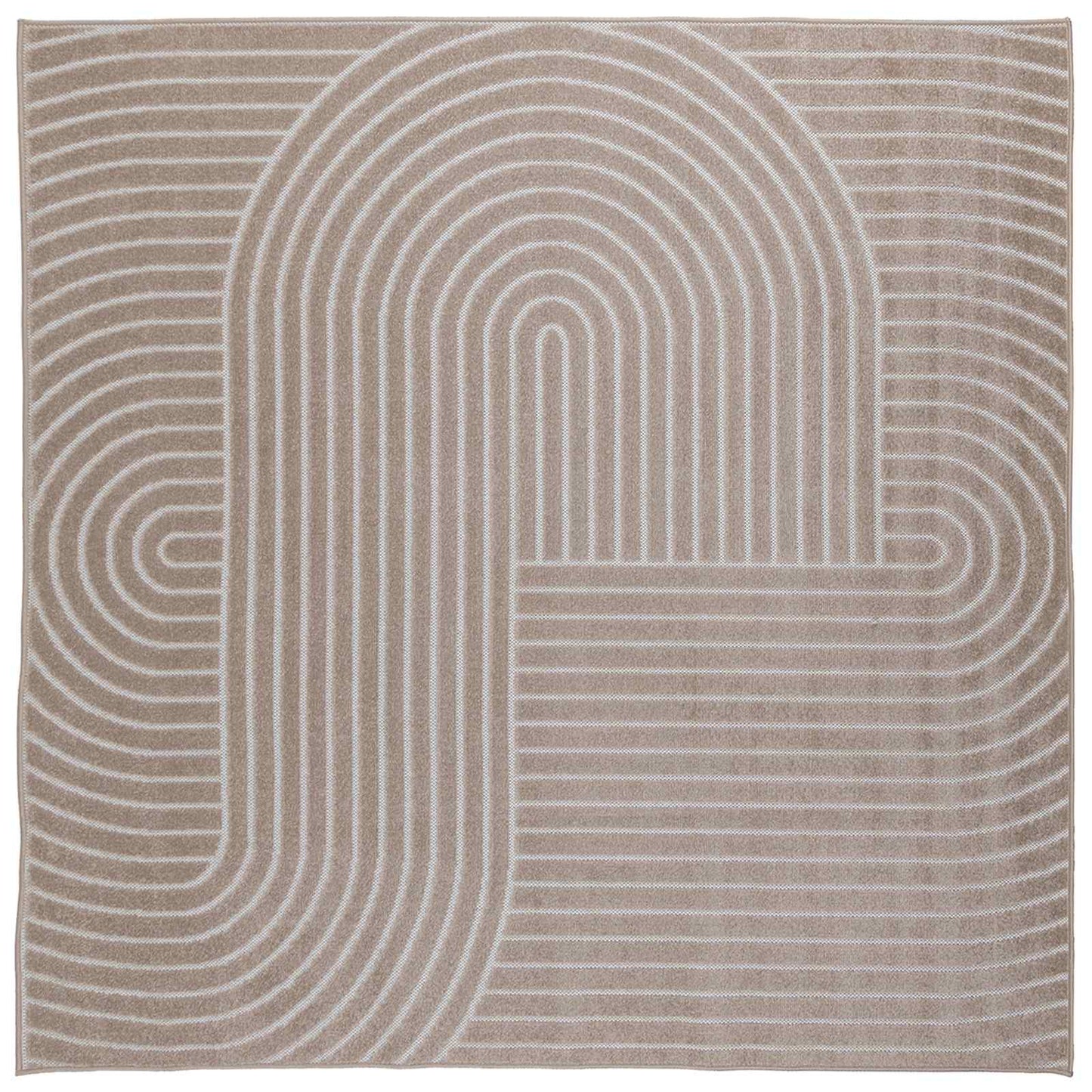 Area Rugs Square PALMERAS Beige 200 x 200 cm Polyester