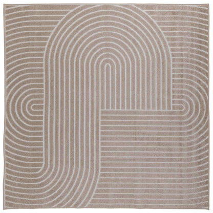 Area Rugs Square PALMERAS Beige 200 x 200 cm Polyester