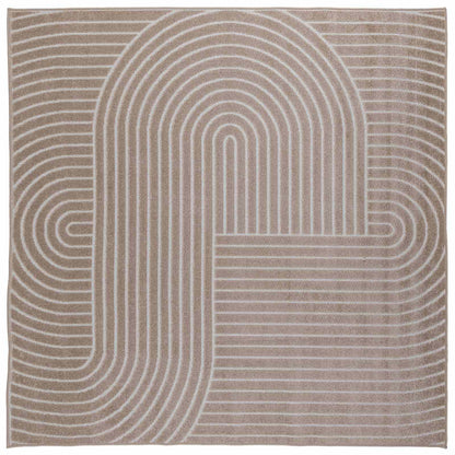 Area Rugs Square PALMERAS Beige 240 x 240 cm Polyester
