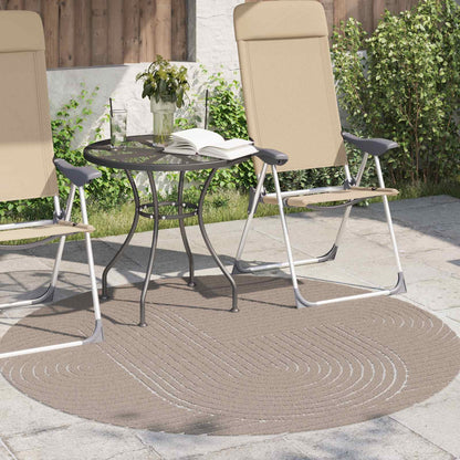 Area Rugs Round PALMERAS Beige Ø 160 CM Polyester