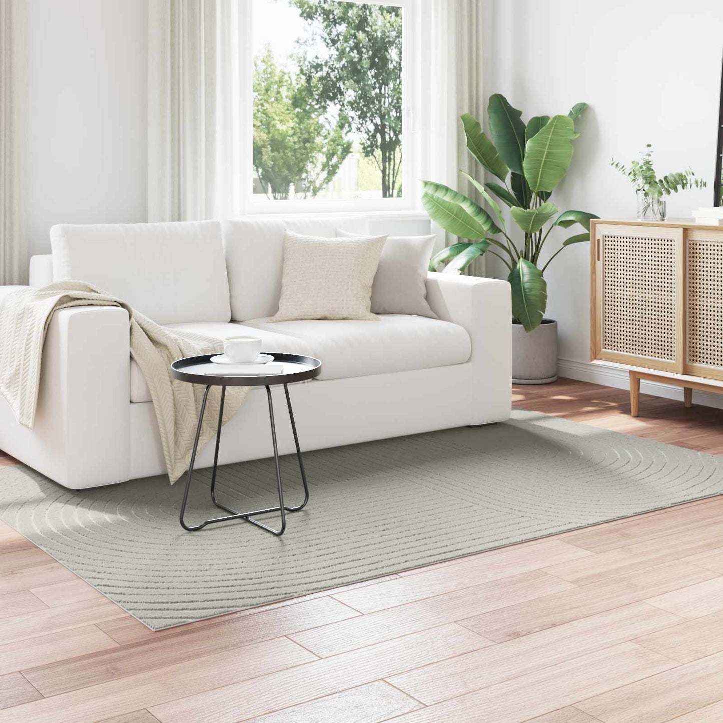 Area Rugs Rectangular PALMERAS Green 140 x 200 cm Polyester
