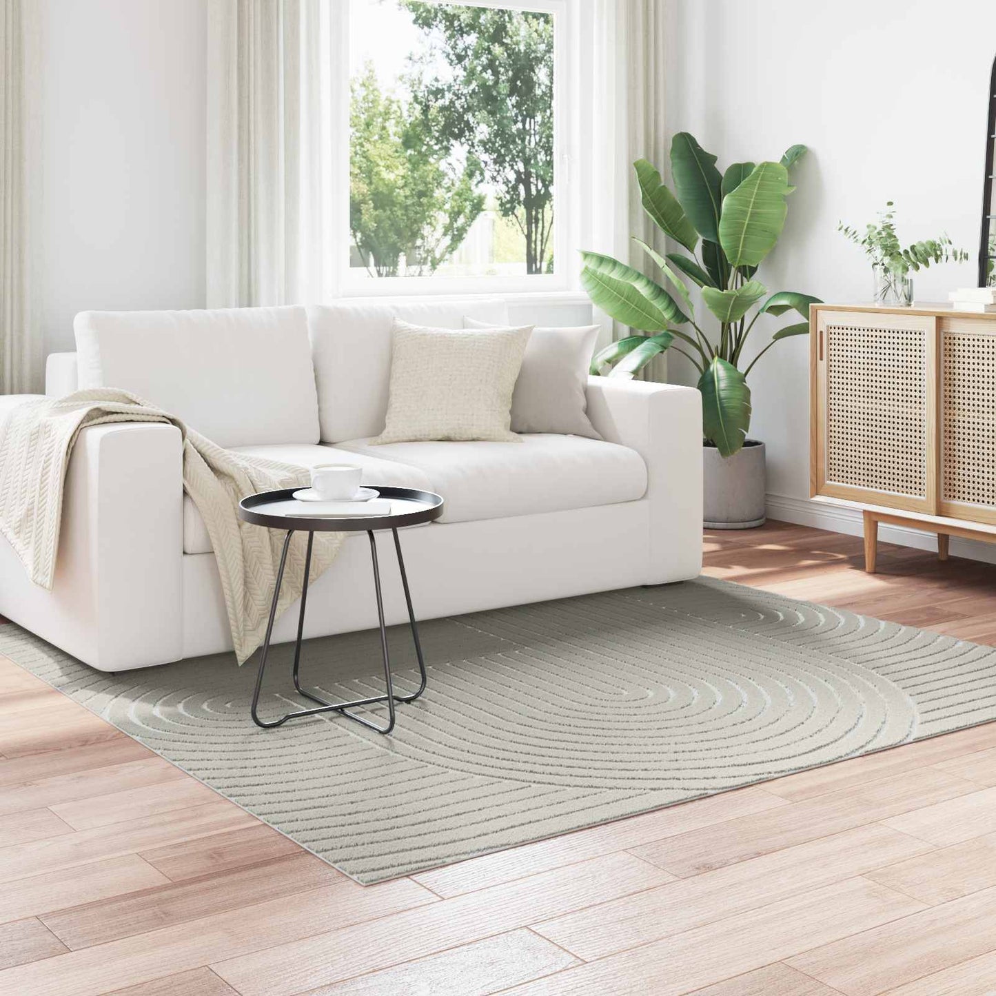 Area Rugs Square PALMERAS Green 200 x 200 cm Polyester