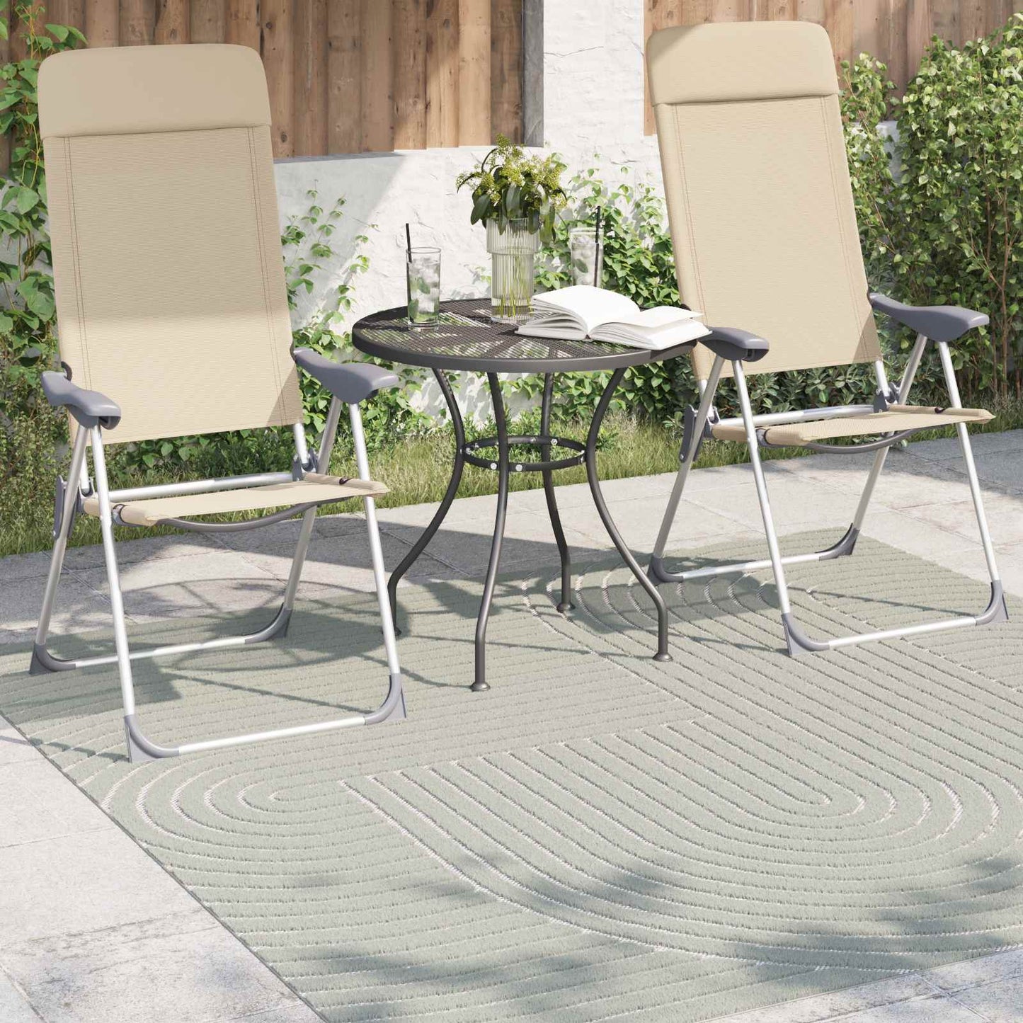 Area Rugs Square PALMERAS Green 200 x 200 cm Polyester