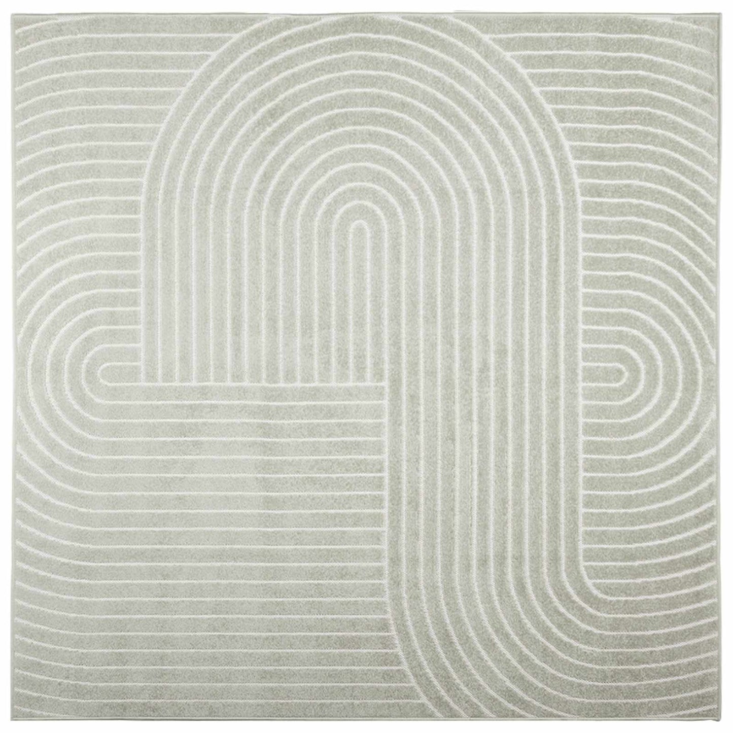 Area Rugs Square PALMERAS Green 240 x 240 cm Polyester