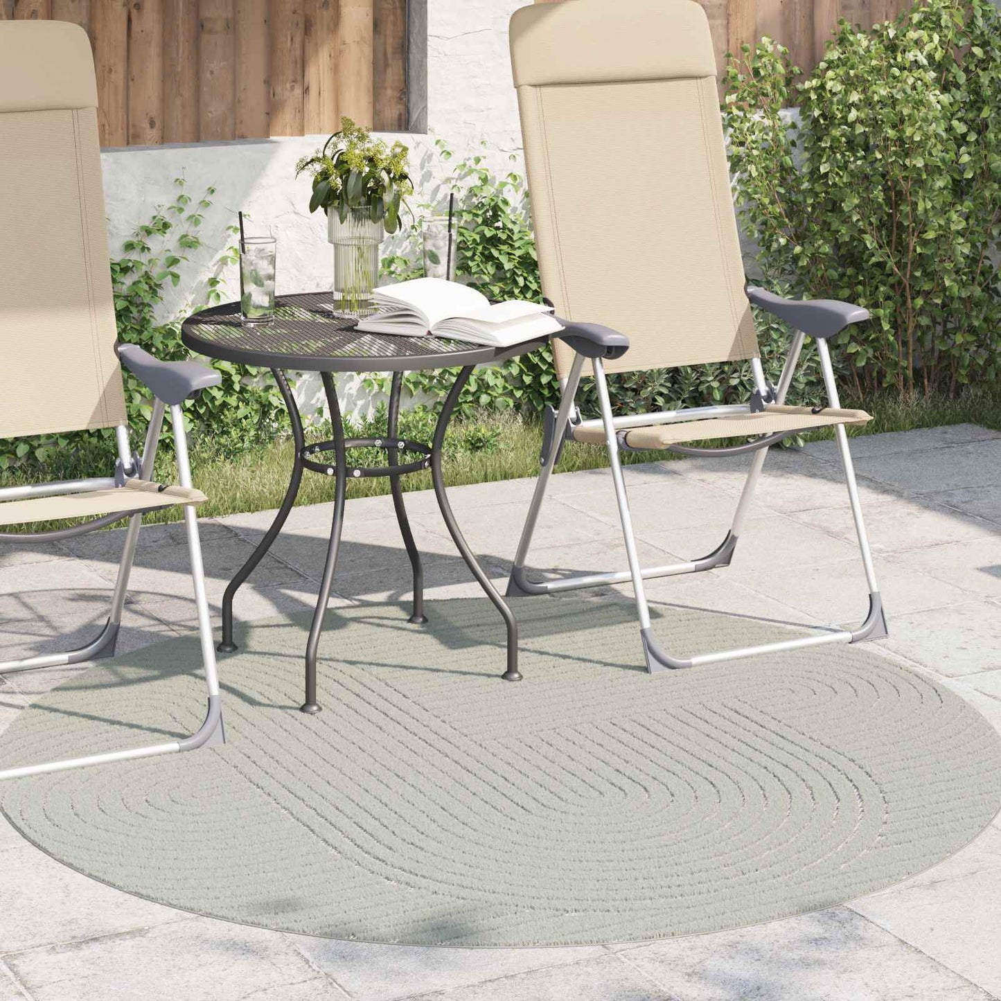 Area Rugs Round PALMERAS Green Ø 160 CM Polyester