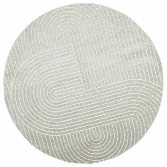 Indoor and Outdoor Rug PALMERAS Green Ø 200 CM Polyester