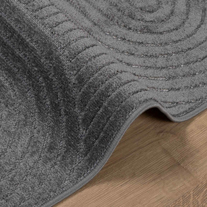Area Rugs Rectangular PALMERAS Anthracite 200 x 80 cm Polyester