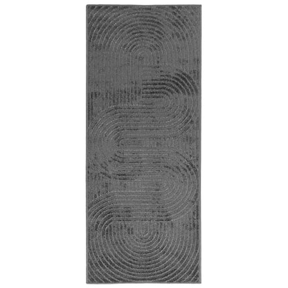 Area Rugs Rectangular PALMERAS Anthracite 200 x 80 cm Polyester