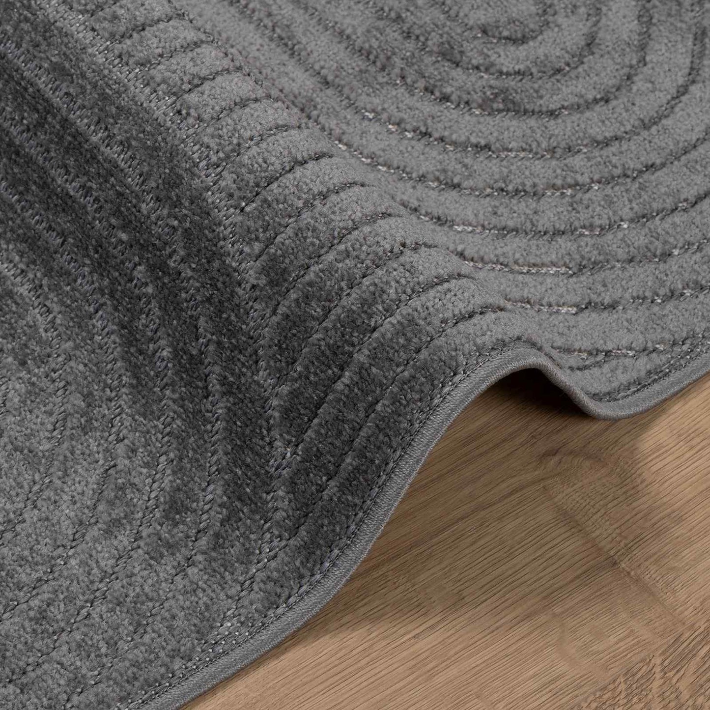 Area Rugs Rectangular PALMERAS Anthracite 200 x 140 cm
