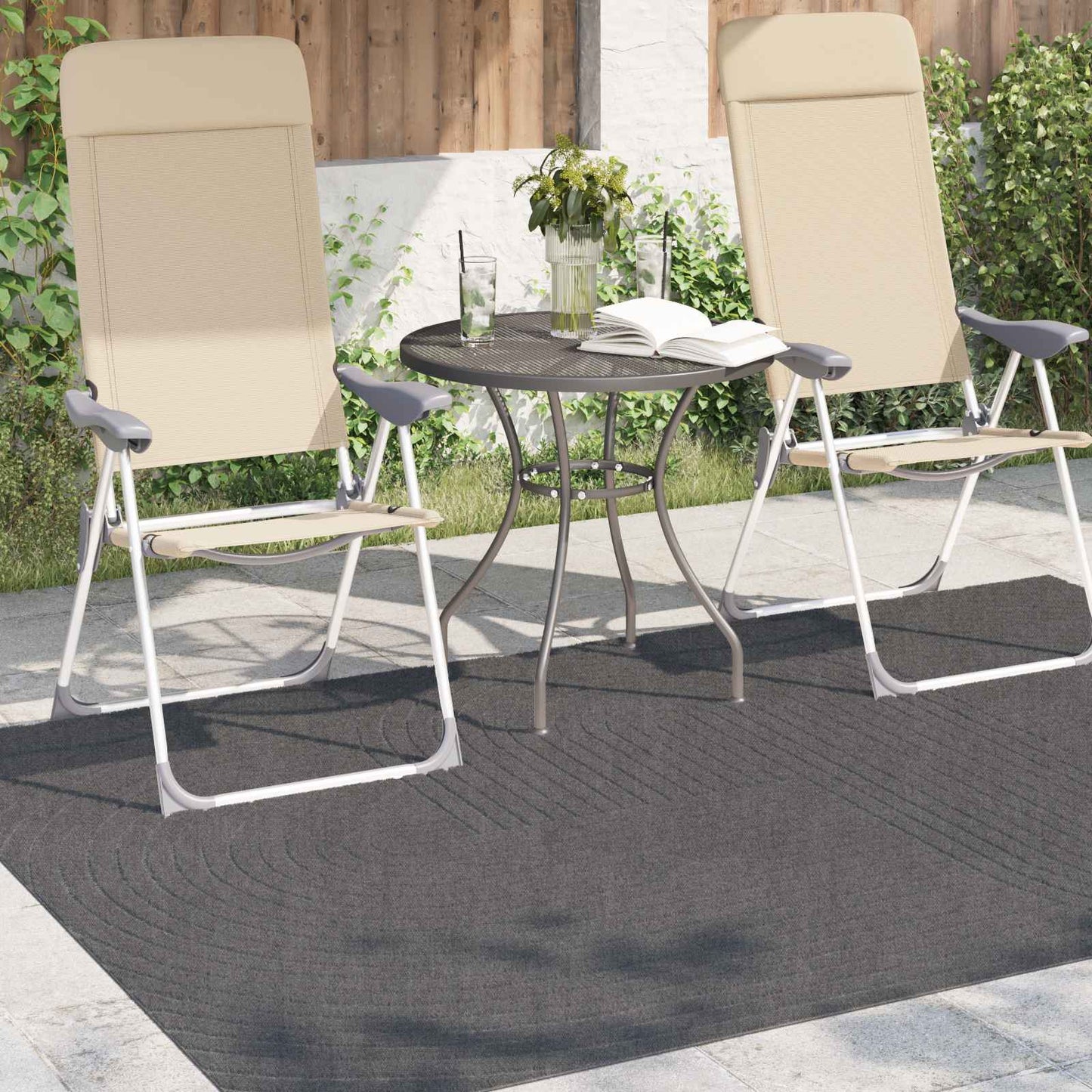 Area Rugs Rectangular PALMERAS Anthracite 230 x 160 cm
