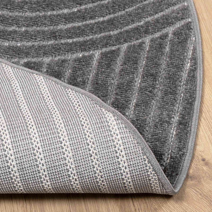 Area Rugs Round PALMERAS Anthracite Ø 120 CM Polyester