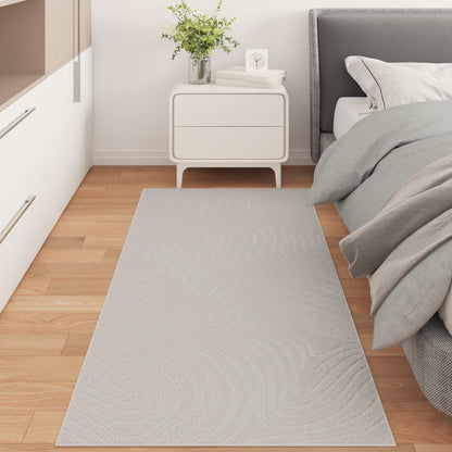 Area Rugs Rectangular PALMERAS Cream 150 x 80 cm Polyester