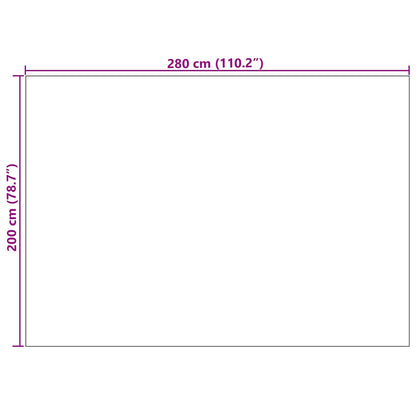 Area Rugs Rectangular PALMERAS Cream 280 x 200 cm Polyester